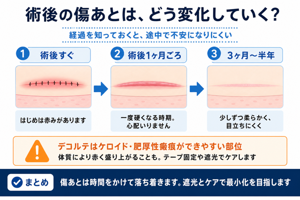 術後の傷跡の変化について