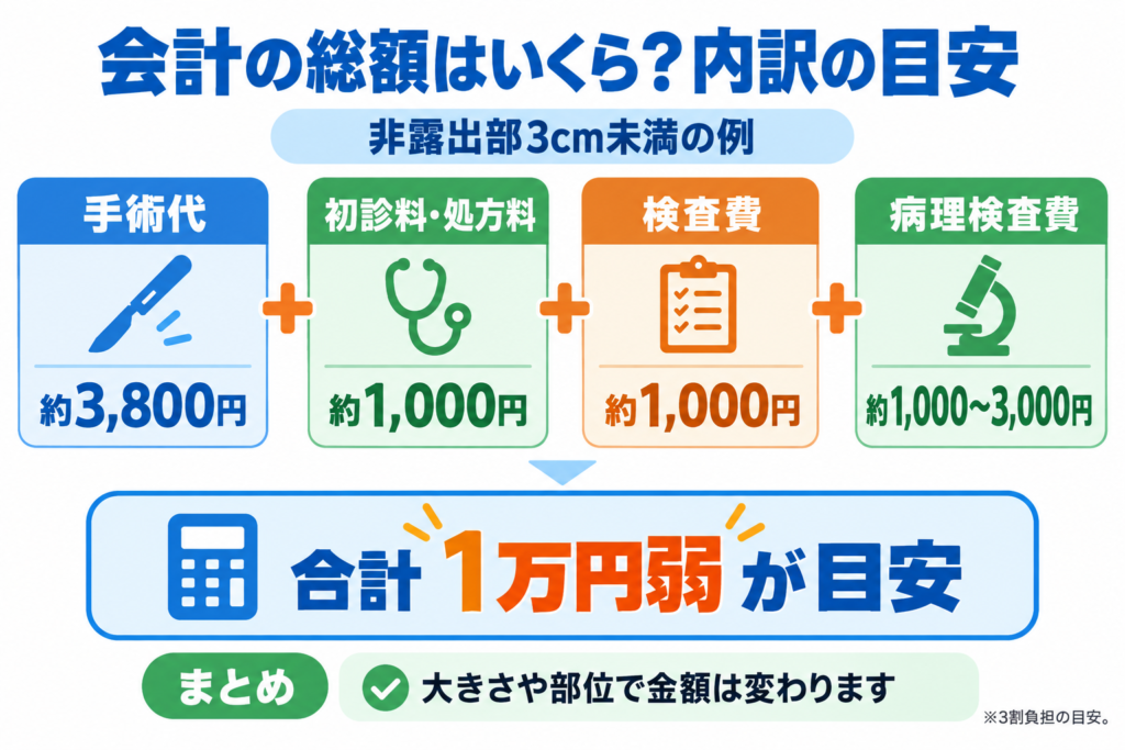 会計の総額はいくら?内訳の目安