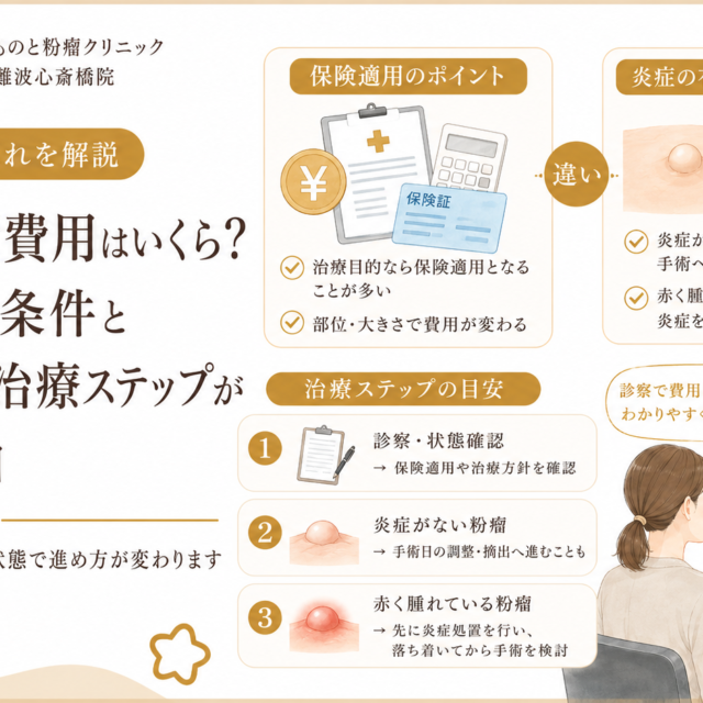 粉瘤の手術費用はいくら？保険適用の条件と炎症前後で治療ステップが変わる理由